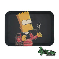 Bart Smokes Bamboo Rolling Tray - medium