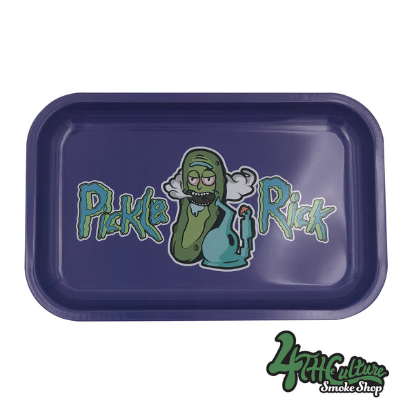 Pickle Rick Purple Rolling Tray- Medium
